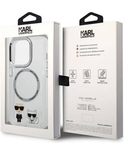 Калъф Karl Lagerfeld - MS Karl Choupette, iPhone 14 Pro Max, прозрачен - 7